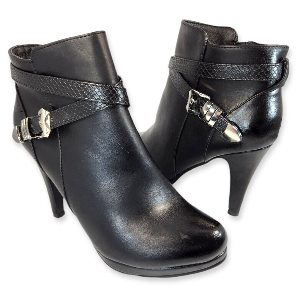 DREAM PAIRS Women's Ankle Boots Ever 1A Faux Fur Lined Heeled Bootie Size 10